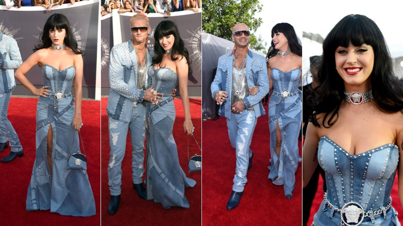 Illustration for article titled Glitter, Cleavage and Outlandish Outfits on the VMAs Red Carpet